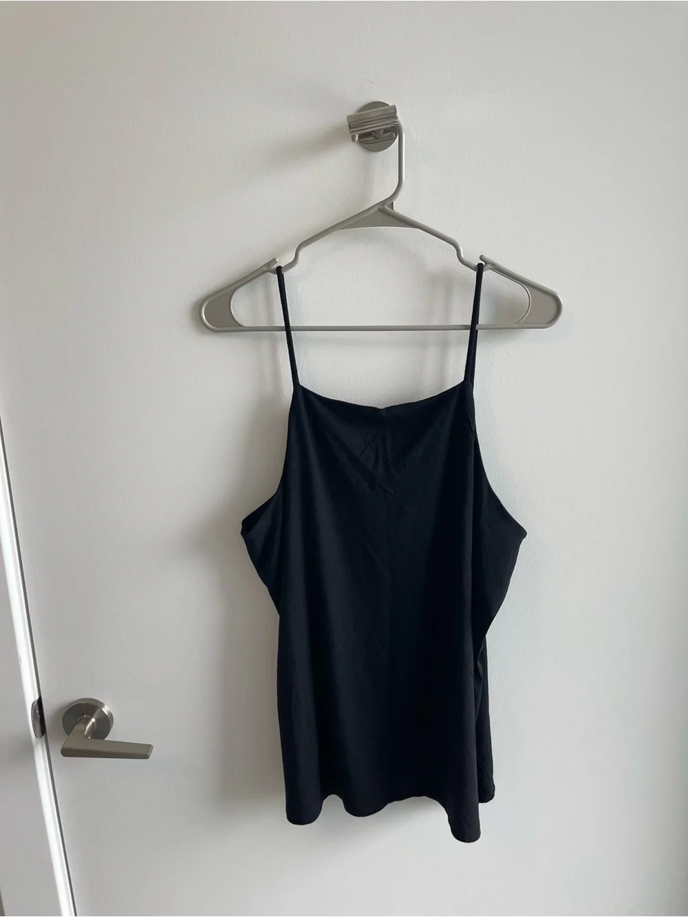 J Crew Soft  Black Spaghetti Strap Women's Tank Top